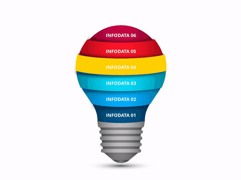 Lightbulb animated infographic animated idea illustrator infographic lightbulb options photoshop powerpoint ppt template