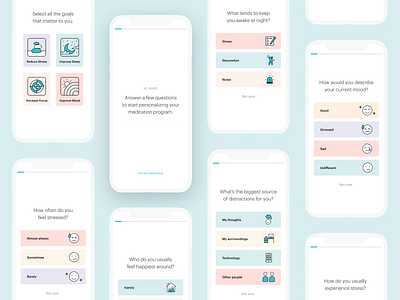 Balance App: Onboarding Flow app app design icon design illustration ios app ios design meditation meditation app mindfulness minimal design mobile mobile app mobile design onboarding product design ui design uidesign uiux user interface uxdesign