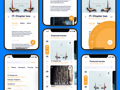 Entertainment Tickets ios app animation app concept entertainment ios movie premier tickets tv series ui ui kit ux