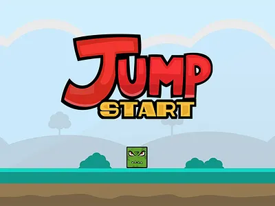 Jump Start clean gaaming logo game art game design illustration logo logodesign vector