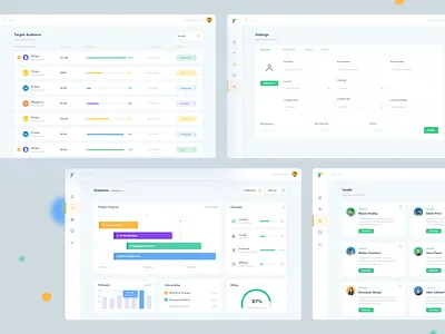 Marketing Dashboard afterglow business clean dashboard dashboard ui leads management management tool marketing marketing dashboard minimal statistics system target audience ui