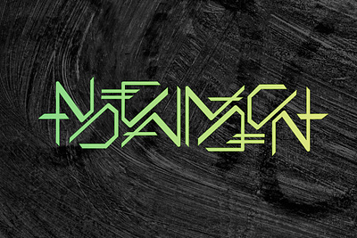 NOT A MOON ambigram ambigram branding lettering logodesign logotype typography