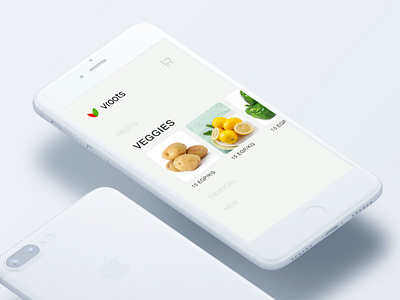 Vroots WIP app branding commerce design food interface ios list ui user