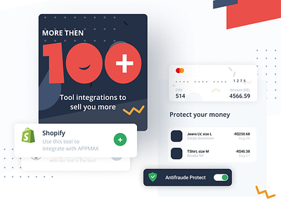 AppMax - greater conversion rates UI android antifraude antifraude app banking blue brasil business finance finance app financial fintech integration payment red shopify ui ux