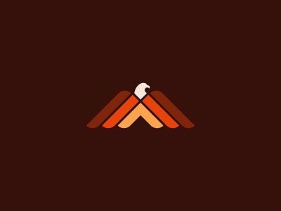 Unused Concept Roof + Eagle 🦅 + 🏠 bird brand branding eagle identity illustration illustrator logo roof roofs rooftop