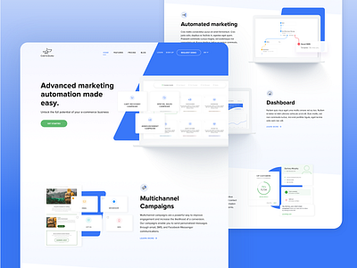 Carts Guru's new website audience automation campaigns cartsguru dashboad design desktop dribbble identity interface multichannel pelostudio personalization product sketch template ui uidesign website