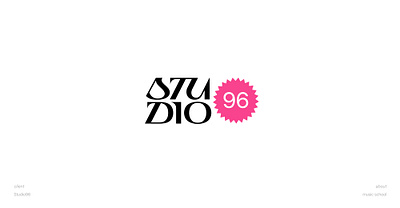 Studio96 ✦ Logo 69 96 branding font identity lettering logo logotype music music school school studio type typography