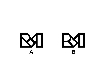 RM monogram letters logo monogram rm