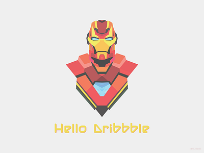 Hello Dribbble adobe illustrator adobe photoshop avengers avengers endgame comic art comic vector hello dribble illustrator iron man marvel mcu tonystark vectorart