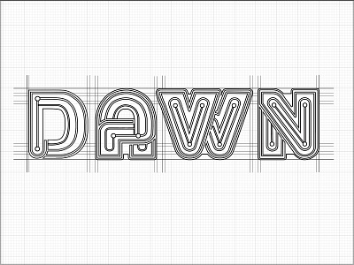 DAWN VECTORS- Circuit Board Lettering Logo for a Tech Startup adobe illustrator adobe illustrator cc circuit circuit board dawn design graphic design grid lego lettering lettering art letters logo logo grid mechanic model tech logo technology typography vector