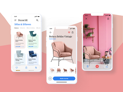 AR & Decoration app app ar decoration design ecommerce product design ui ux