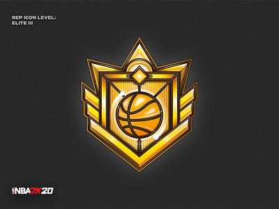 NBA 2K20 - Elite III rep icon basketball design detail digital elite game icon illustration logo nba nba2k20 pictogram signet sport vector