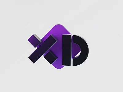 3d logo 3d art 3d model blender brand branding clean light logo materials minimal purple render