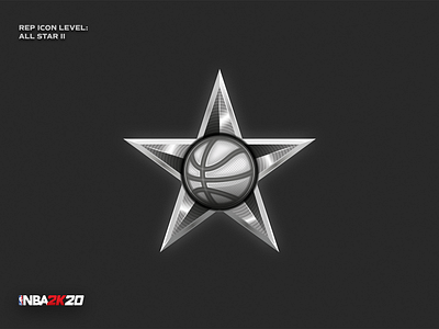 NBA 2K20 - All Star rep icon basketball design detail digital game icon illustration logo nba nba2k20 pictogram sport star ui vector