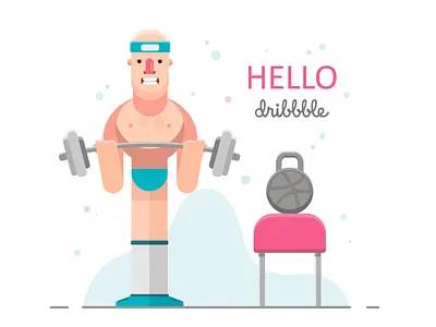 Hello Dribbble! character design digital art digital illustration first shot hello dribbble illustration vector