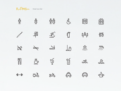 Rooms Inc. — Hotel Icon Set