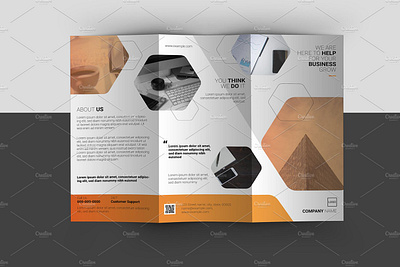 Trifold Corporate Brochure business brochure clean company brochure corporate brochure creative design brochure illustrator template minimal multipurpose trifold brochure