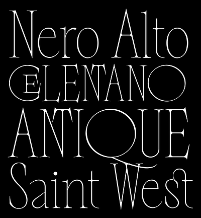 Nero Alto alternates fonts ligatures mateo broillet nero alto serif typeface typeface design typeverything