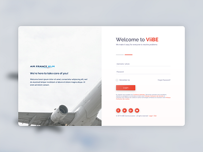 Login form AirFrance x ViiBE airfrance design login login design login form login page login screen ui web