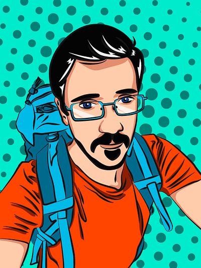 Portrait illustration арт вектор поп арт портрет яркий