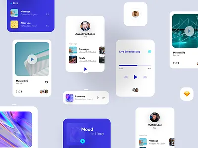 Airkit — Ui Kit for Speedtime misic player profile page typography ui ui kit web