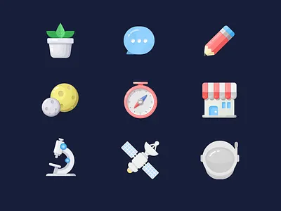 Space theme icon game icon space
