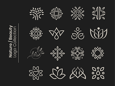 Nature / Beauty Logo Collection beauty feminine icon design leaves logo collection nature people tree vector yoga