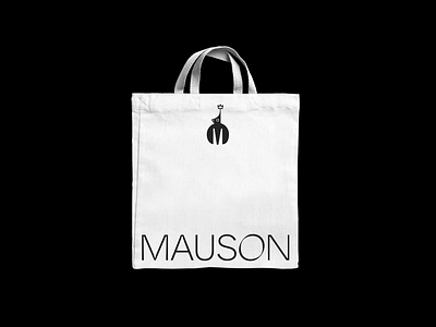 MAUSON animal animal logo application bird black brand brand design brand identity branding design dribbble draft geometry icon icon design illustration logo logodesign symbol tote bag vector