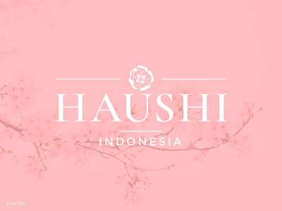 Haushi Indonesia branding feminism logo logodesign logos logotype logotype design logotypedesign logotypes minimal minimalism minimalist logo pink sakura vector