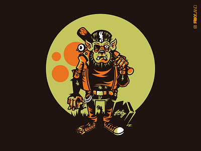 WOLFMAN character color design drawing freaky graphic graphicdesign illustration illustrator vector wolf wolfman