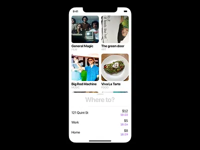 WHERE TO? app clean design interface ios iphone minimalist ui ux
