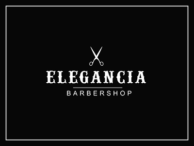 Elegancia Barbershop barber barber logo barber shop barbershop barbershop logo brand branding cissors design flat logo logo a day logo challenge logo design logo designer logo inspiration logo mark logos rahalarts