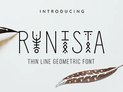 Runista Font Family alphabet creativemarket design ethnic folk folklore font fontself geometric graphic line art thin line tribal typogaphy
