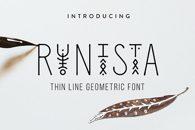 Runista Font Family alphabet creativemarket design ethnic folk folklore font fontself geometric graphic line art thin line tribal typogaphy