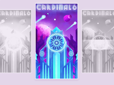 Cardinal 6 6 80s future hologram illustration neon retro retrowave space spaceship