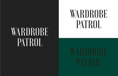 Wardrobe Patrol Visual Identity brand agency branding design design agency logo startup branding typography vector