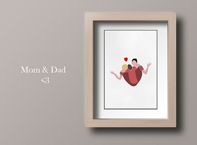 Mom & Dad dad direction artistique graphics illustration mom moments thanks typography vector