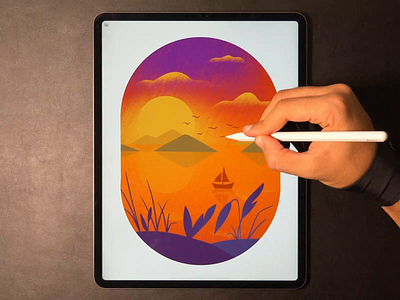 Sunset illustration