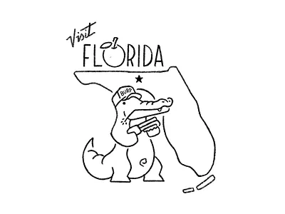The Bathsalts State! florida illustration procreate tourism typography