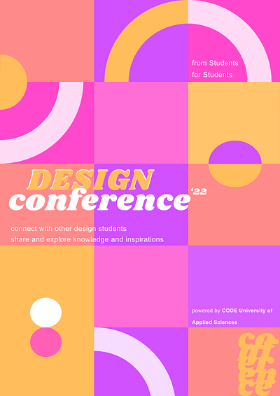 DesignConference conference design designcommunity flyer illustration students typography