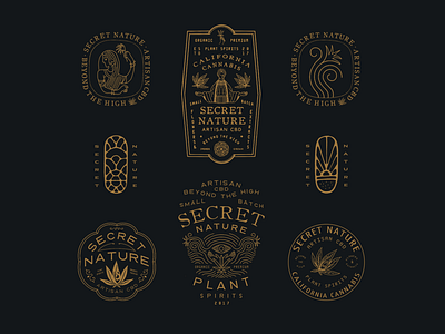 Secret Nature art artwork branding design direction graphicdesign illust illustration lettering logo packagedesign packaging typography vintage