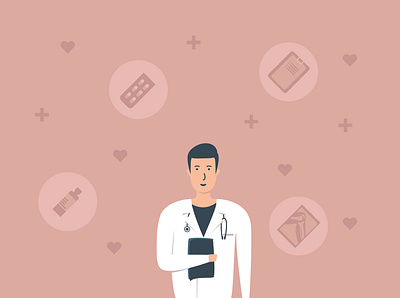 Profession sequence - Doctor adobe character design doctor flat illustration illustrator job people profession