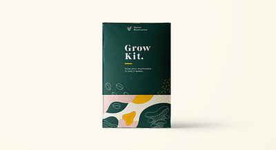 Grow kit for mushrooms out of coffee waste coffee coffee bean design illustration matisse mushroom packaging upcycle