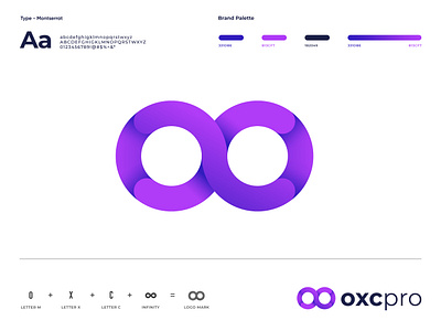 oxcpro - logo design app app icon brand and identity brand identity branding branding design business company creative digital agency gradient illustration infinity letter logo logo design logo designer logo mark modern technology vector