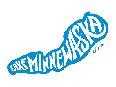 Lake Minnewaska apparel fishing hand lettering handlettering illustration lake minnesota outdoors shirt t shirt