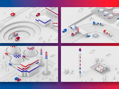 NEO illustration 3d gaz oil production