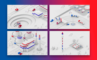 NEO illustration 3d gaz oil production