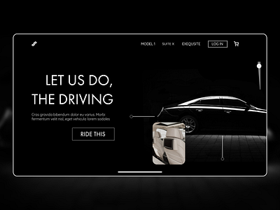 Autonomous Car Concept Landing Page app clean design design art interface landing page landing page design ui user user experience user interface user interface design ux web