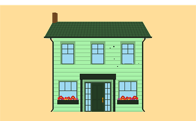 House with Vinyl Siding & Plastic Window Casing Damage design house illustration vector