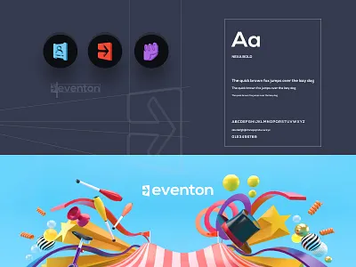eventon branding 3d brand brand design event branding events html logo